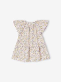 Babyjurk met bloemen en vlindermouwen - vertbaudet enfant Baby-Rok, jurk-Babyjurk met bloemen en vlindermouwen