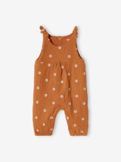 Boxpakje baby van geborduurd katoengaas - vertbaudet enfant Baby-Salopette, jumpsuit-Boxpakje baby van geborduurd katoengaas