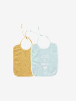 Set met 3 slabbetjes baby - vertbaudet enfant Verzorging-Baby eet en drinkt-Set met 3 slabbetjes baby