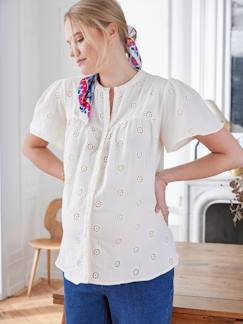 Zwangerschaps- en borstvoedingsblouse van katoengaas - vertbaudet enfant -Zwangerschaps- en borstvoedingsblouse van katoengaas