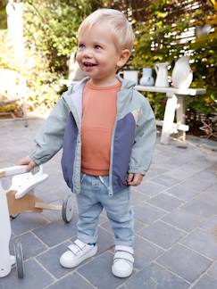 Windjack colorblock voor babyjongens - vertbaudet enfant Baby-Mantels, combipakje, engelennestje-Windjack colorblock voor babyjongens