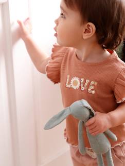 Baby-T-shirt love korte mouwen - vertbaudet enfant Baby-Baby-T-shirt love korte mouwen
