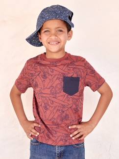 Jongensshirt met korte mouwen en grafisch ontwerp - vertbaudet enfant Jongens-Jongensshirt met korte mouwen en grafisch ontwerp