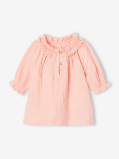 Babyblouse van katoengaas - vertbaudet enfant Baby-Overhemd, blouse-Babyblouse van katoengaas