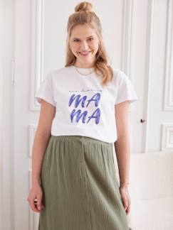 Zwangerschapsshirt met boodschap - vertbaudet enfant Zwangerschapskleding-T-shirt-Zwangerschapsshirt met boodschap