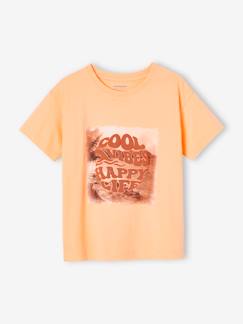 T-shirt met fotoprint opschrift in zwelinkt voor jongens - vertbaudet enfant Jongens-T-shirt, poloshirt, souspull-T-shirt-T-shirt met fotoprint opschrift in zwelinkt voor jongens