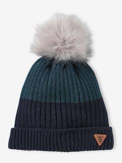 Set met Hawaï-motief en korte broek van canvas voor jongens - vertbaudet enfant Jongens-Accessoires-Muts, sjaal, handschoenen-Set met Hawaï-motief en korte broek van canvas voor jongens
