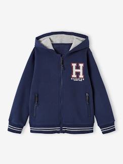 Jongenssweater met rits en capuchon. - vertbaudet enfant Jongens-Trui, vest, sweater-Sweater-Jongenssweater met rits en capuchon.