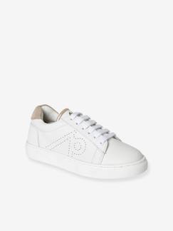 Leren kindersneakers - vertbaudet enfant Schoenen-Meisje shoenen 23-38-Sneakers, gympen-Leren kindersneakers