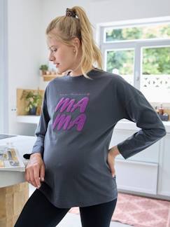 Zwangerschapsshirt met boodschap - vertbaudet enfant Zwangerschapskleding-T-shirt-Zwangerschapsshirt met boodschap
