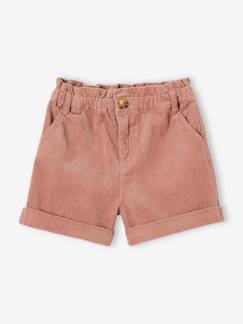 Fluwelen paperbag meisjesshort - vertbaudet enfant Meisje-Short-Fluwelen paperbag meisjesshort