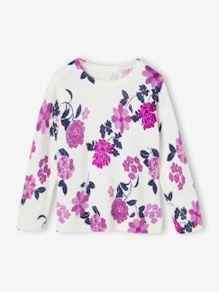 Meisjestrui met bloemen - vertbaudet enfant Meisje-Trui, vest, sweater-Trui-Meisjestrui met bloemen