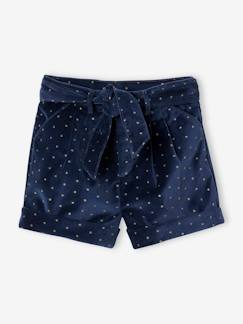 Meisjesshort van glad fluweel - vertbaudet enfant Meisje-Short-Meisjesshort van glad fluweel