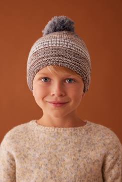 Jongensset met jacquard mutsje + snood + wanten /handschoenen - vertbaudet enfant Jongens-Accessoires-Muts, sjaal, handschoenen-Jongensset met jacquard mutsje + snood + wanten /handschoenen