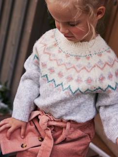 Jacquard meisjestrui - vertbaudet enfant Meisje-Trui, vest, sweater-Trui-Jacquard meisjestrui