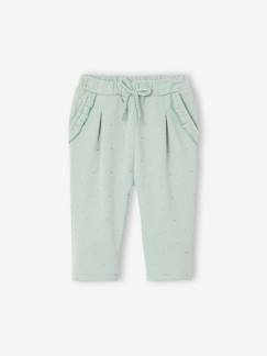 Fleece-pantalon voor meisjesbaby - vertbaudet enfant Baby-Broek, jean-Fleece-pantalon voor meisjesbaby