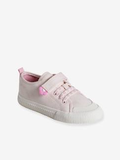 Stoffen meisjessneakers met elastische veters, kleutercollectie - vertbaudet enfant Schoenen-Meisje shoenen 23-38-Sneakers, gympen-Stoffen meisjessneakers met elastische veters, kleutercollectie