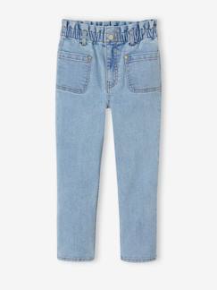 Meisje-Jean-Onverwoestbare jeans in paperbagstijl voor meisjes