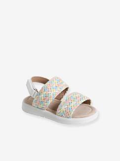 Lichtgevende babysandalen met klittenband - vertbaudet enfant Schoenen-Meisje shoenen 23-38-Sandalen-Lichtgevende babysandalen met klittenband