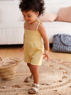 Babypakje met gesmokte bandjes - vertbaudet enfant Baby-Salopette, jumpsuit-Babypakje met gesmokte bandjes