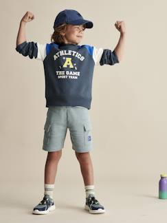 Sportieve short met battle-stijl - vertbaudet enfant Jongens-Sportieve short met battle-stijl