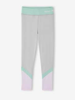 Sportlegging met strokken van technisch material meisjes - vertbaudet enfant -Sportlegging met strokken van technisch material meisjes