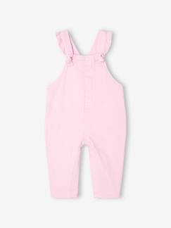 Tuinbroek van keperstof met ruches voor baby's - vertbaudet enfant Baby-Salopette, jumpsuit-Tuinbroek van keperstof met ruches voor baby's