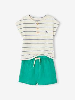 Babyset met T-shirt en short - vertbaudet enfant Baby-Babyset-Babyset met T-shirt en short