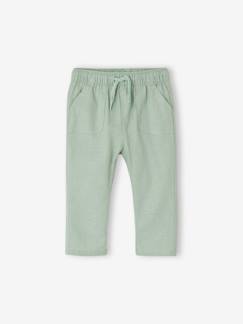 Lichte babybroek van linnen en katoen - vertbaudet enfant Baby-Broek, jean-Lichte babybroek van linnen en katoen