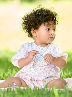 Babyblouse met bloemenmotief - vertbaudet enfant Baby-Overhemd, blouse-Babyblouse met bloemenmotief