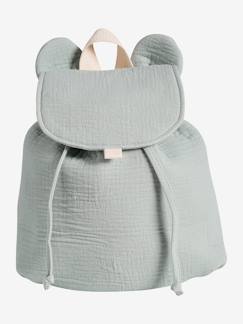 Personaliseerbare rugzak voor kleuterschool in katoenen gaas met oortjes - vertbaudet enfant Baby-Personaliseerbare rugzak voor kleuterschool in katoenen gaas met oortjes