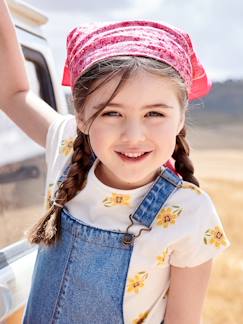 Personaliseerbare sjaal met bloemeprint voor meisjes - vertbaudet enfant Meisje-Accessoires-Personaliseerbare sjaal met bloemeprint voor meisjes