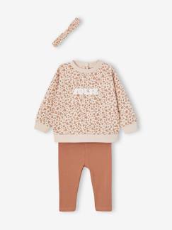 Personaliseerbare sweater + legging + haarband babymeisje - vertbaudet enfant Baby-Overhemd, blouse-Personaliseerbare sweater + legging + haarband babymeisje