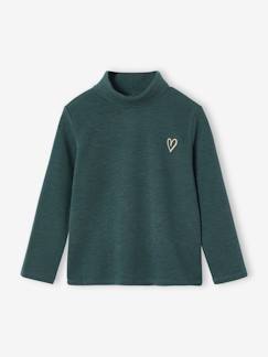 T-shirt met rolkraag met siermesh meisjes - vertbaudet enfant Meisje-T-shirt, souspull-Souspull-T-shirt met rolkraag met siermesh meisjes