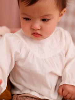 Geborduurde babyblouse - vertbaudet enfant Baby-T-shirt, souspull-Geborduurde babyblouse