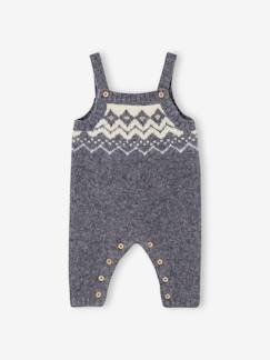 Salopette van jacquard tricot jongensbaby - vertbaudet enfant Baby-Salopette, jumpsuit-Salopette van jacquard tricot jongensbaby