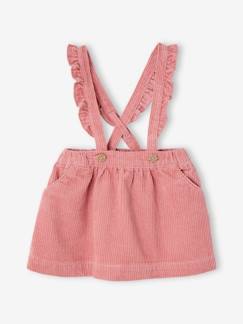 Fluwelen rokje met bandjes en ruches voor baby's - vertbaudet enfant Baby-Fluwelen rokje met bandjes en ruches voor baby's