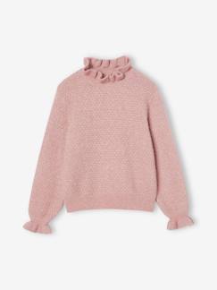 Meisjestrui met kraagje - vertbaudet enfant Meisje-Trui, vest, sweater-Trui-Meisjestrui met kraagje