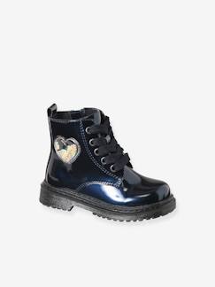 Laarsjes met hartjes, veters en rits voor meisjes - vertbaudet enfant Schoenen-Baby schoenen 17-26-Loopt meisje 19-26-Boots, laarsjes en laarzen-Laarsjes met hartjes, veters en rits voor meisjes