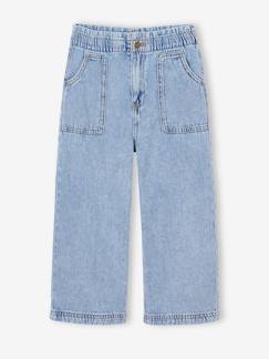 Wijdere timmermansjeans meisjes - vertbaudet enfant Meisje-Wijdere timmermansjeans meisjes