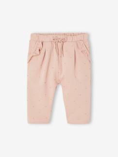 Fleece-pantalon voor meisjesbaby - vertbaudet enfant Baby-Broek, jean-Fleece-pantalon voor meisjesbaby