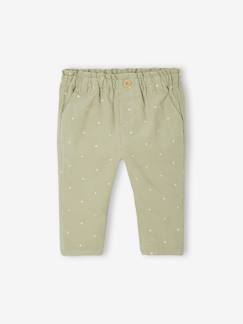 Ribfluwelen paperbag broek voor baby's - vertbaudet enfant Baby-Broek, jean-Ribfluwelen paperbag broek voor baby's