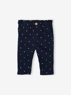 Ribfluwelen paperbag broek voor baby's - vertbaudet enfant Baby-Broek, jean-Ribfluwelen paperbag broek voor baby's