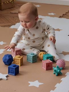 Set van 6 kubussen en 4 activiteitenballen - vertbaudet enfant -Set van 6 kubussen en 4 activiteitenballen