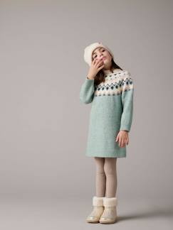 Jacquard meisjesjurk van tricotbreisel - vertbaudet enfant Meisje-Jurk-Jacquard meisjesjurk van tricotbreisel