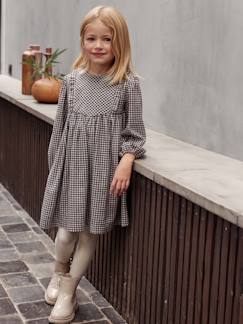 Meisjesjurk met ruches en vichyruiten - vertbaudet enfant Meisje-Jurk-Meisjesjurk met ruches en vichyruiten