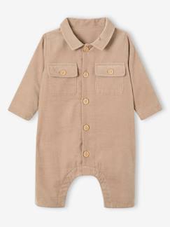 Ribfluwellen salopette voor baby's - vertbaudet enfant Baby-Salopette, jumpsuit-Ribfluwellen salopette voor baby's