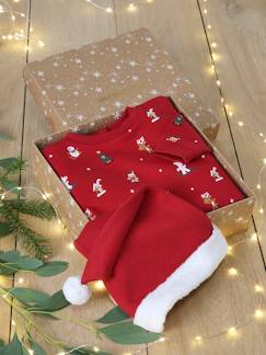 Baby Weihnachts-Geschenkset: Sweatshirt & Mütze - vertbaudet enfant Baby-Baby Weihnachts-Geschenkset: Sweatshirt & Mütze