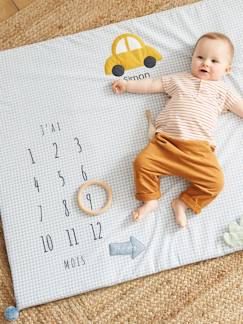Babytapijt met foto in katoengaas IN DE AUTO SIMON! - vertbaudet enfant Linnengoed en decoratie-Baby beddengoed-Deken-Babytapijt met foto in katoengaas IN DE AUTO SIMON!