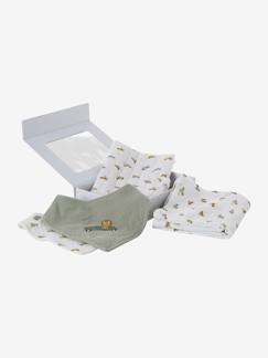 4-delige kraamcadeauset: 2 slabbetjes + 1 luier + 1 luierbroekje - vertbaudet enfant Verzorging-Baby eet en drinkt-Slabbetje-4-delige kraamcadeauset: 2 slabbetjes + 1 luier + 1 luierbroekje